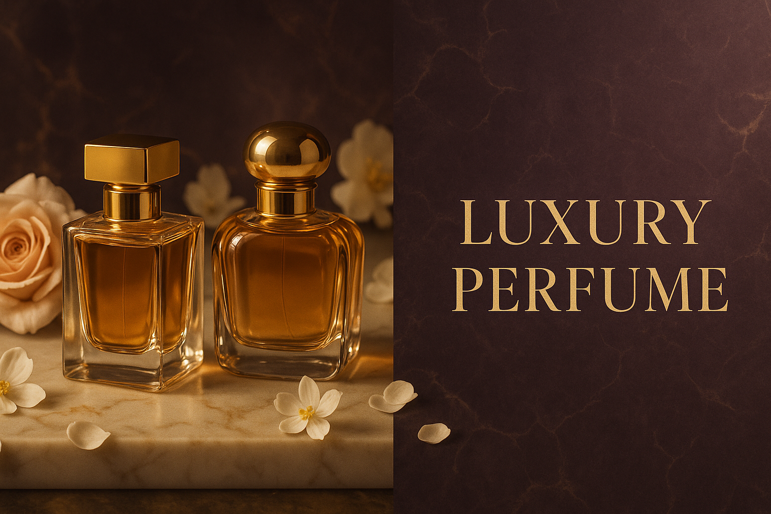 genarate banner of luxury perfumes