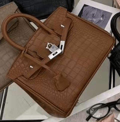 š Shiny Crocodile Leather Palladium Hardware Bag 25cm