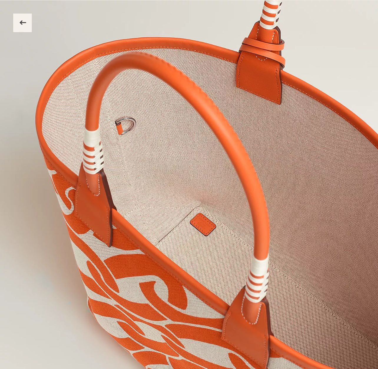 H Steeple Bag In Canvas & Calfskin Leather