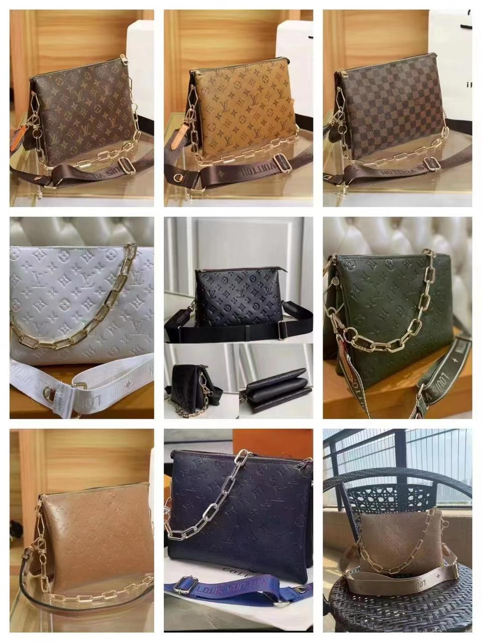𝐋𝐕 Denim Crossbdy Bag With Chain