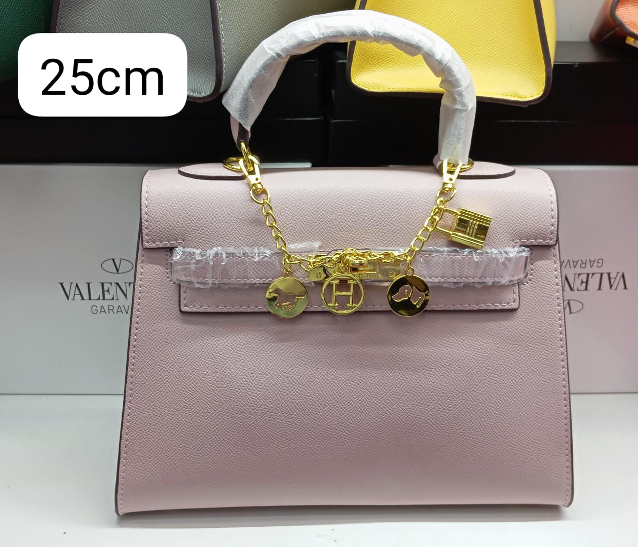 H Sellier Bag in Epsom Leather With Gold Hardware 25cm