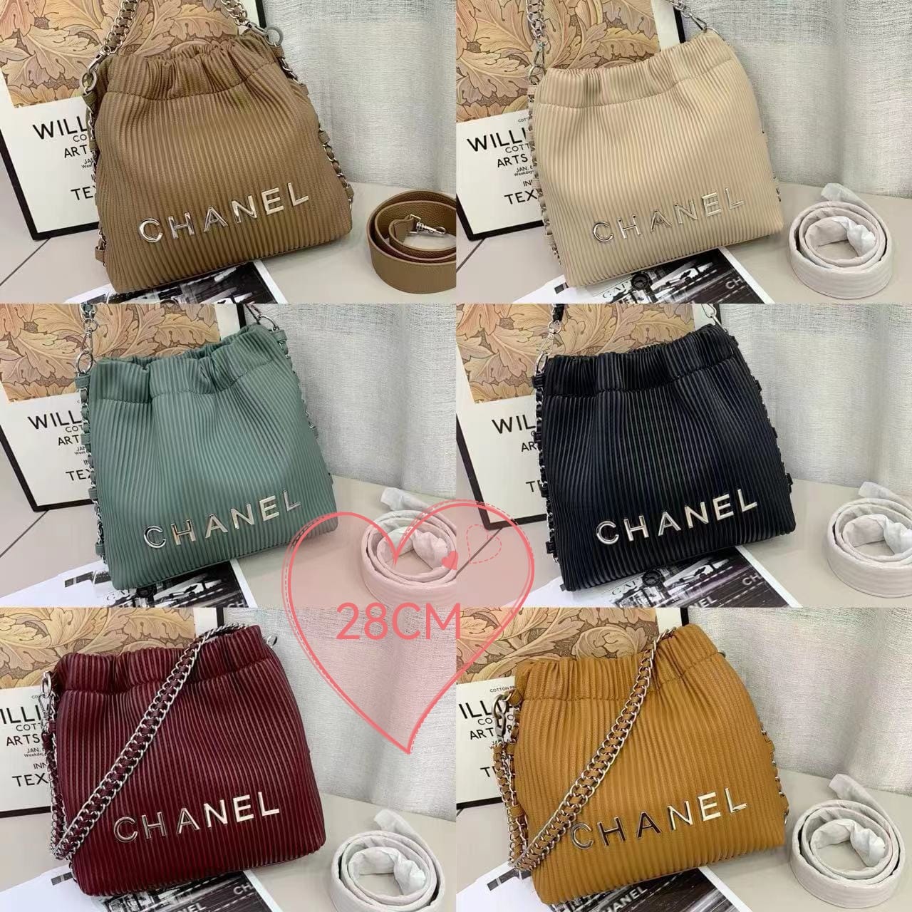 Chanel bucket shoulder bag 28cm