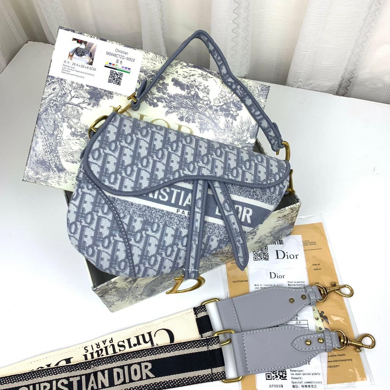 𝐂𝐑𝐒𝐓 𝐃 Oblique Embroidered Saddle Bag