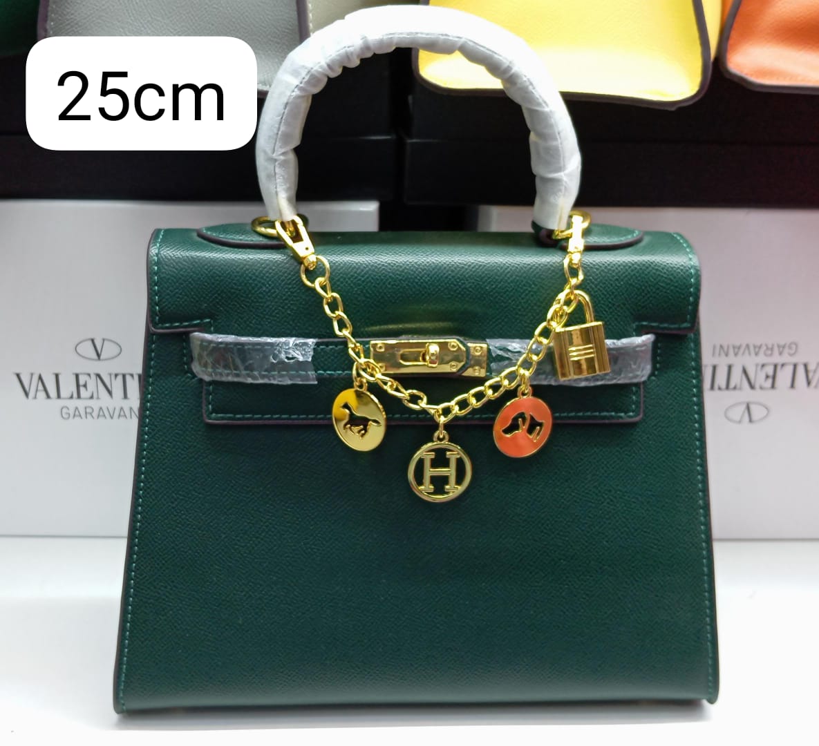 H Sellier Bag in Epsom Leather With Gold Hardware 25cm