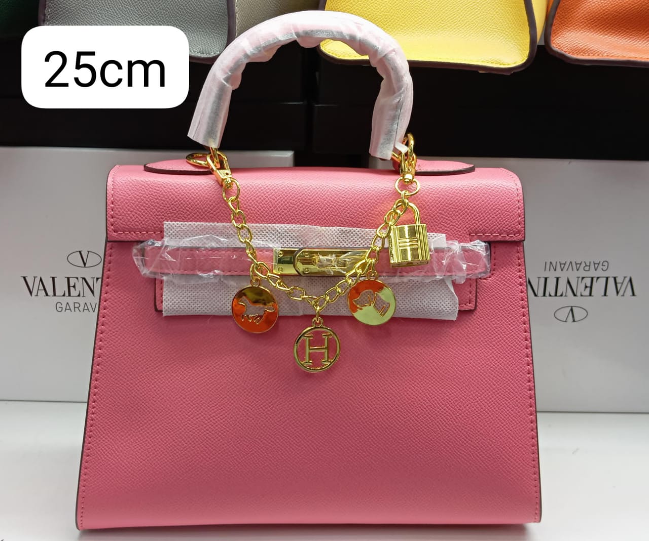 H Sellier Bag in Epsom Leather With Gold Hardware 25cm
