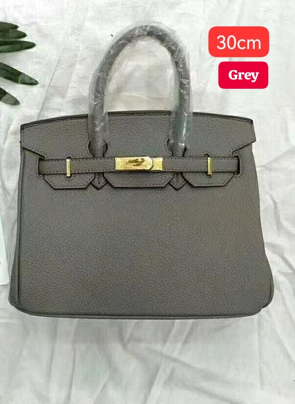 H Clemence Togo Leather Gold Finish Bag 30cm