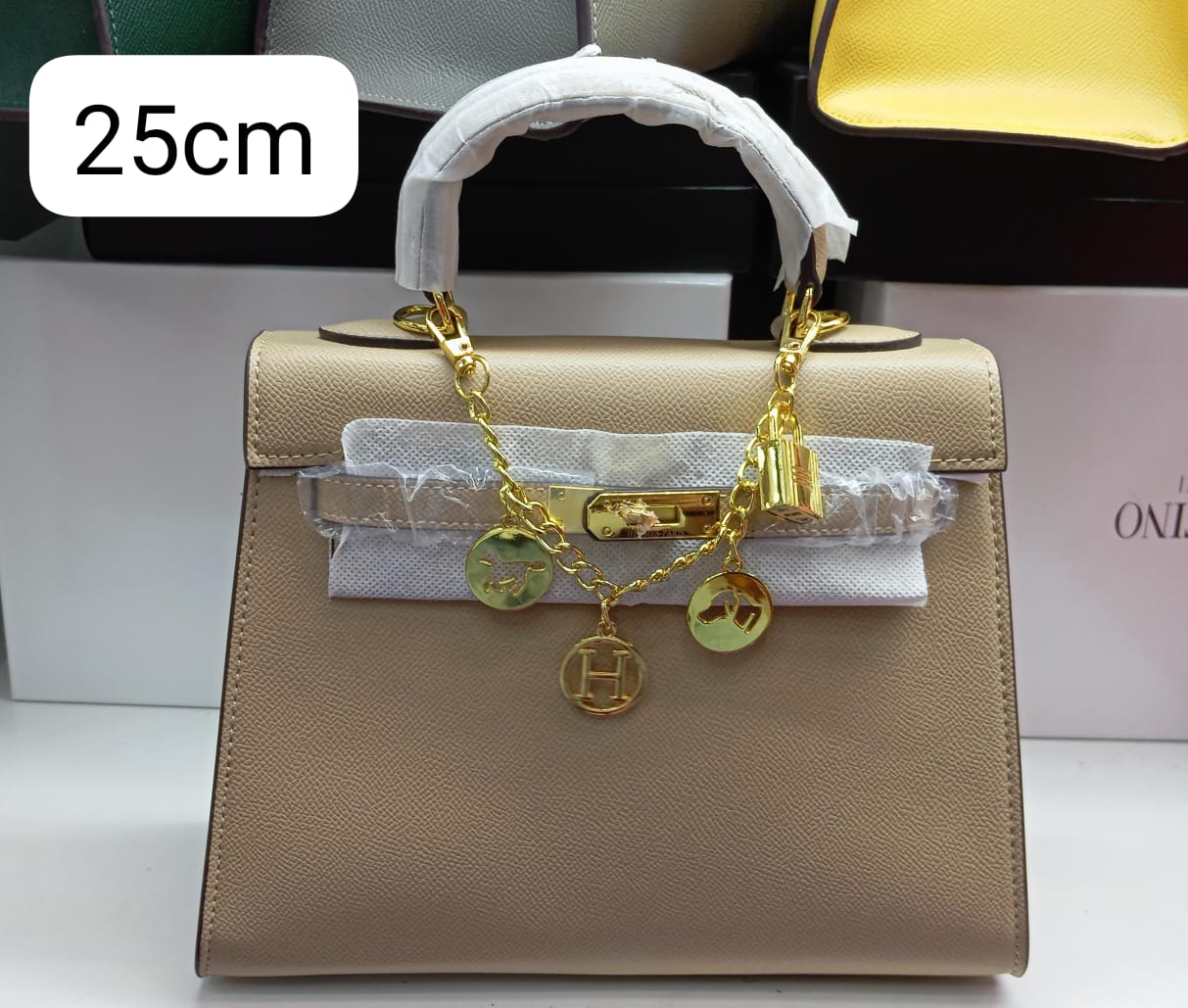H Sellier Bag in Epsom Leather With Gold Hardware 25cm