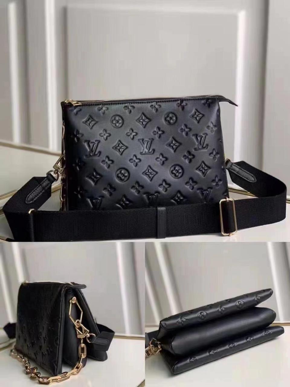 𝐋𝐕 Denim Crossbdy Bag With Chain