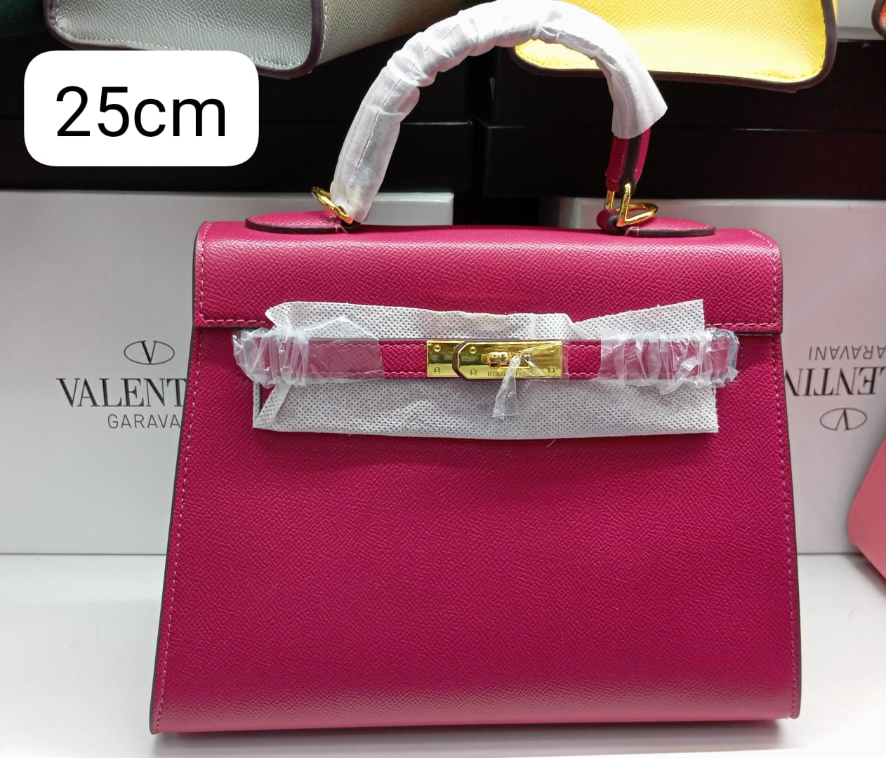 H Sellier Bag in Epsom Leather With Gold Hardware 25cm