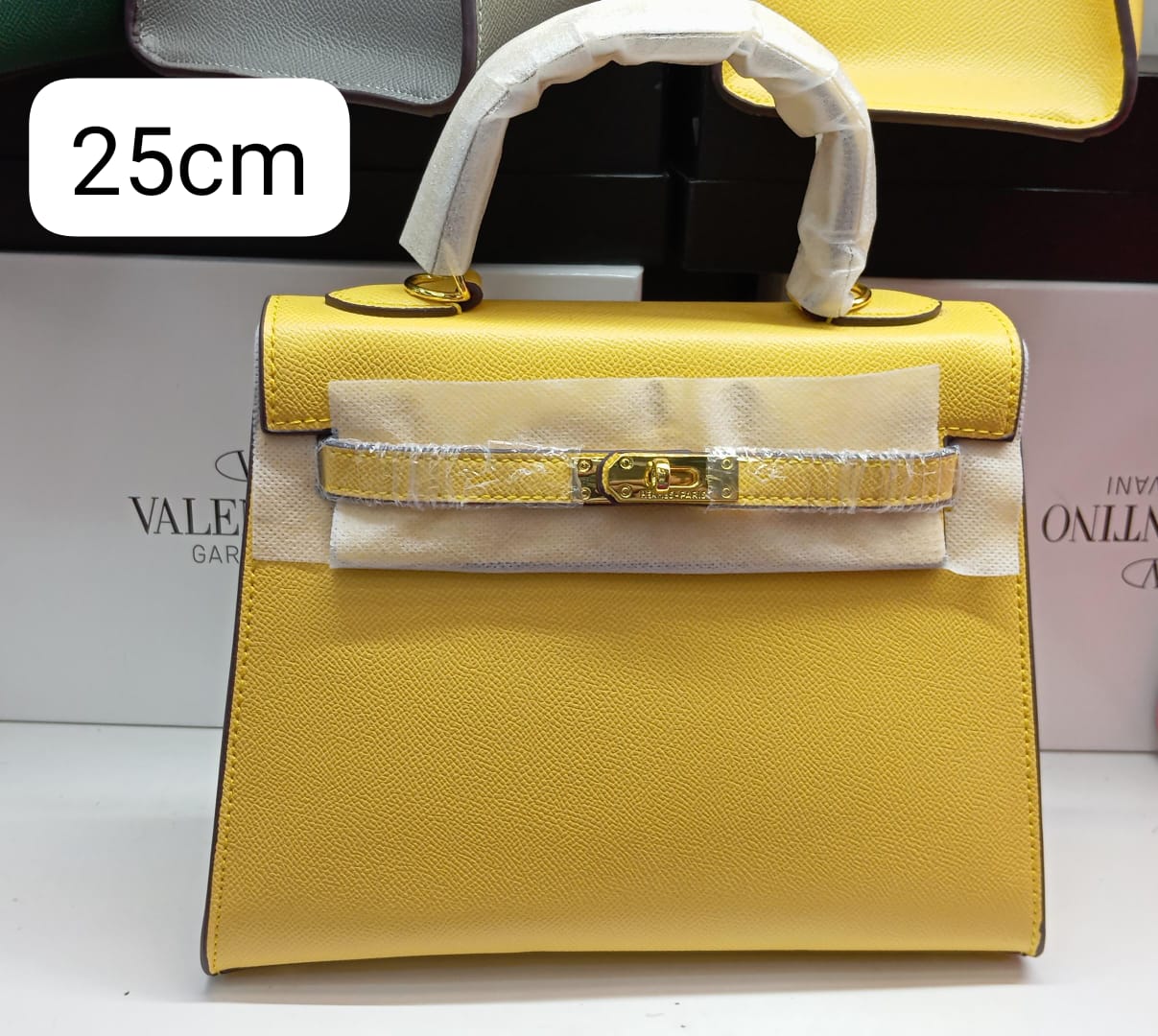 H Sellier Bag in Epsom Leather With Gold Hardware 25cm