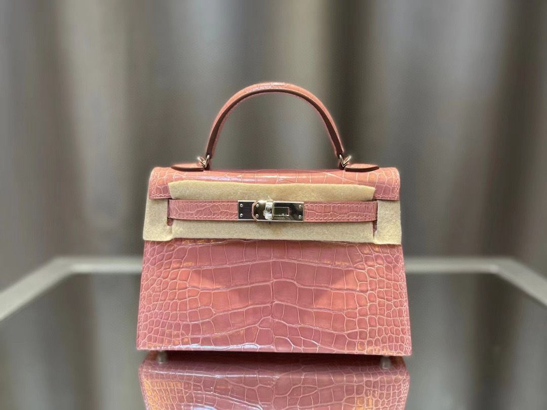 H Mini Crocodile & Alligator Bag 22cm