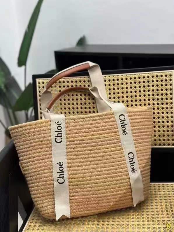 πππ Large Woody Beach Basket Bag