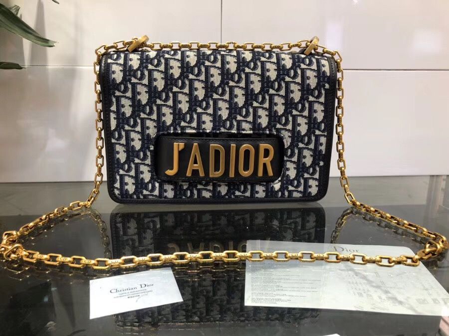 š Black Leather Jāadior Flap Chain Bag