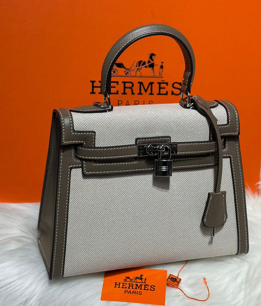H Sellier Toile Swift Handbag 25cm