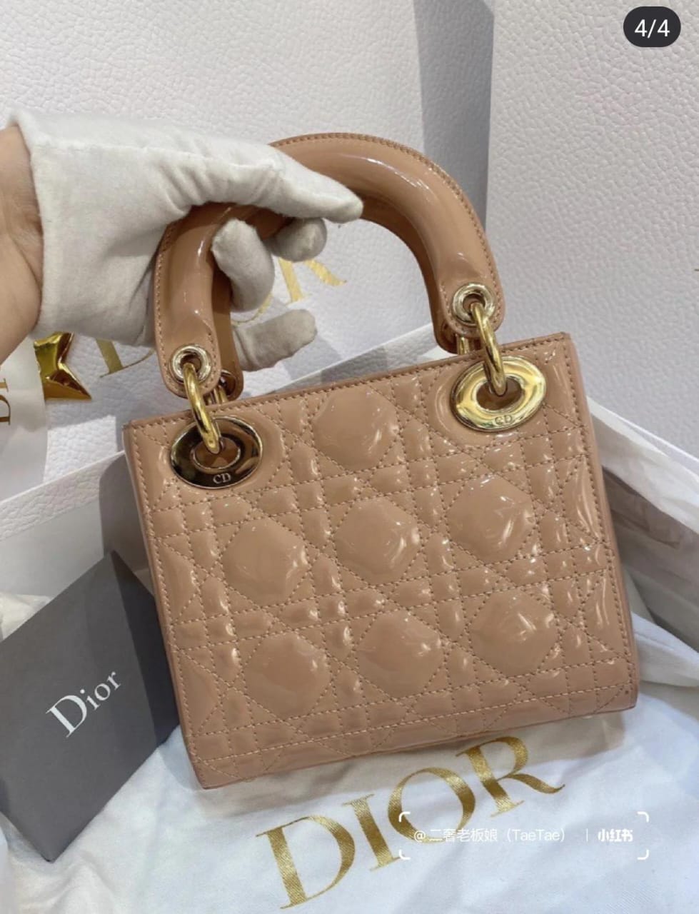 C.D Lady Dior Mini Shiny Chain Bag